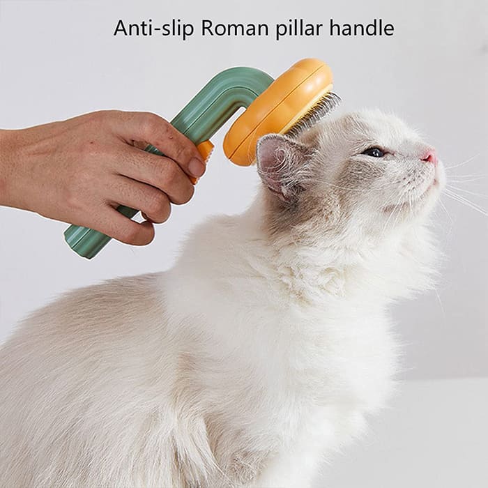 PumpkinComb, kefa pre domáce zvieratá s tlačidlom pre jednoduché očistenie - Image 5