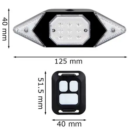 RearLightIndicator, cyklistický indikátor s bezdrôtovým diaľkovým ovládaním - Image 2