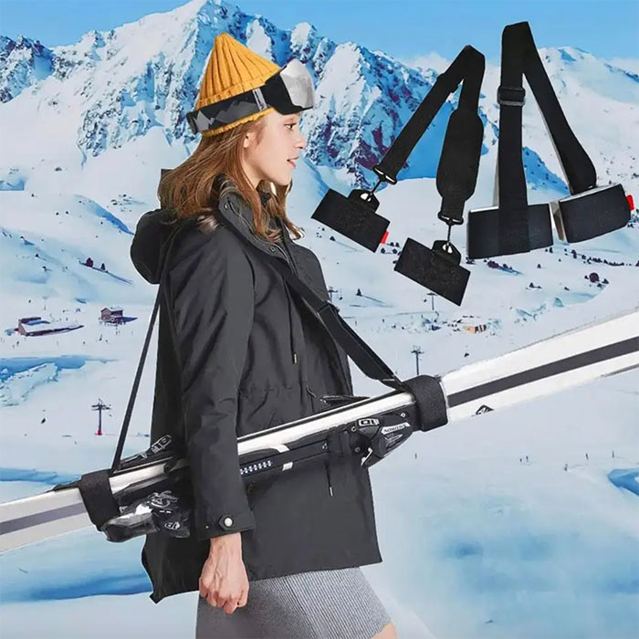 SkiBundle, popruh na nosenie lyží + univerzálne mačky ZDARMA - Image 5