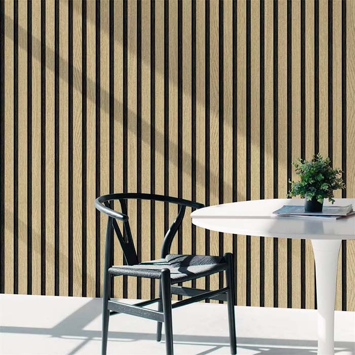SlatWall, samolepiaca nálepka s vzhľadom prírodného dreva (300 x 45 cm) - Image 3