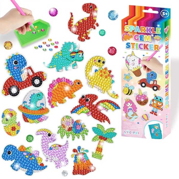 SparkleStickers, kreatívna sada na nanášanie farebných diamantov na nálepky - Image 2