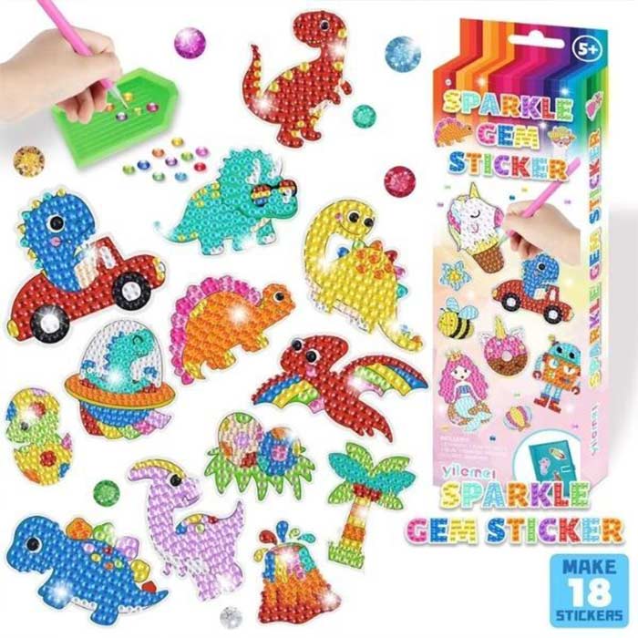 SparkleStickers, kreatívna sada na nanášanie farebných diamantov na nálepky - Image 9