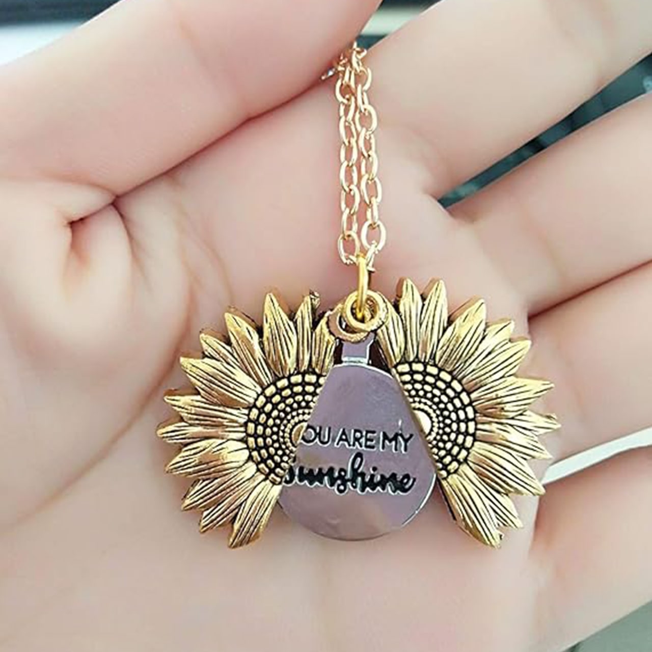 SunNecklace, náhrdelník s motívom slnečnice a roztomilým nápisom - Image 3