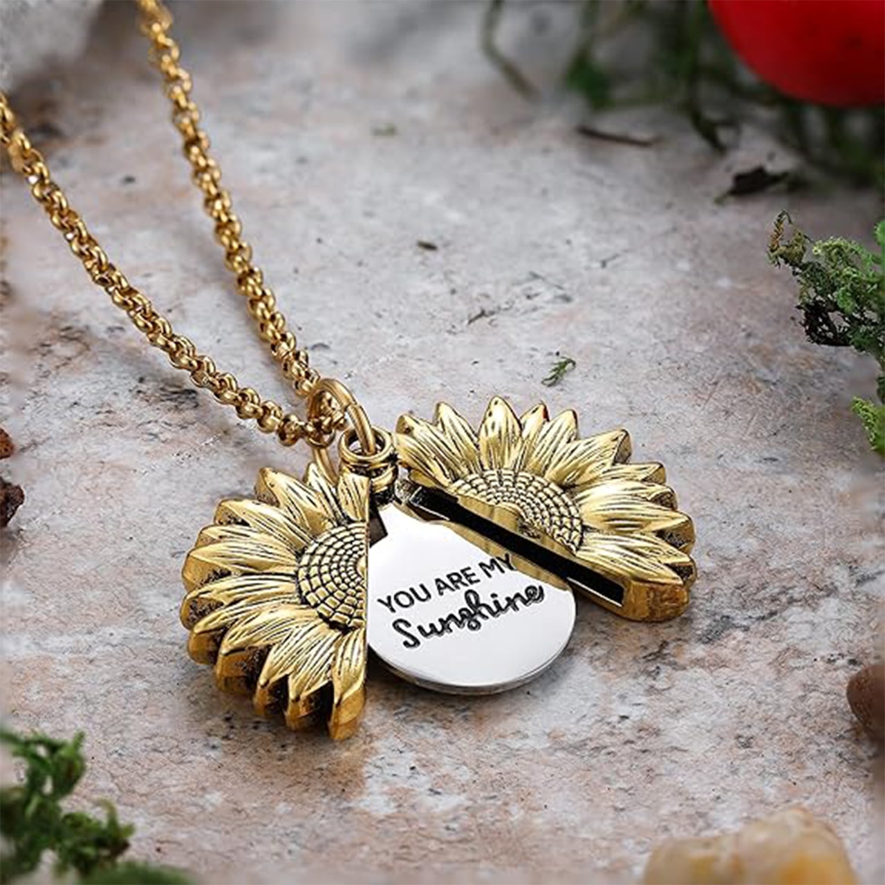 SunNecklace, náhrdelník s motívom slnečnice a roztomilým nápisom - Image 5