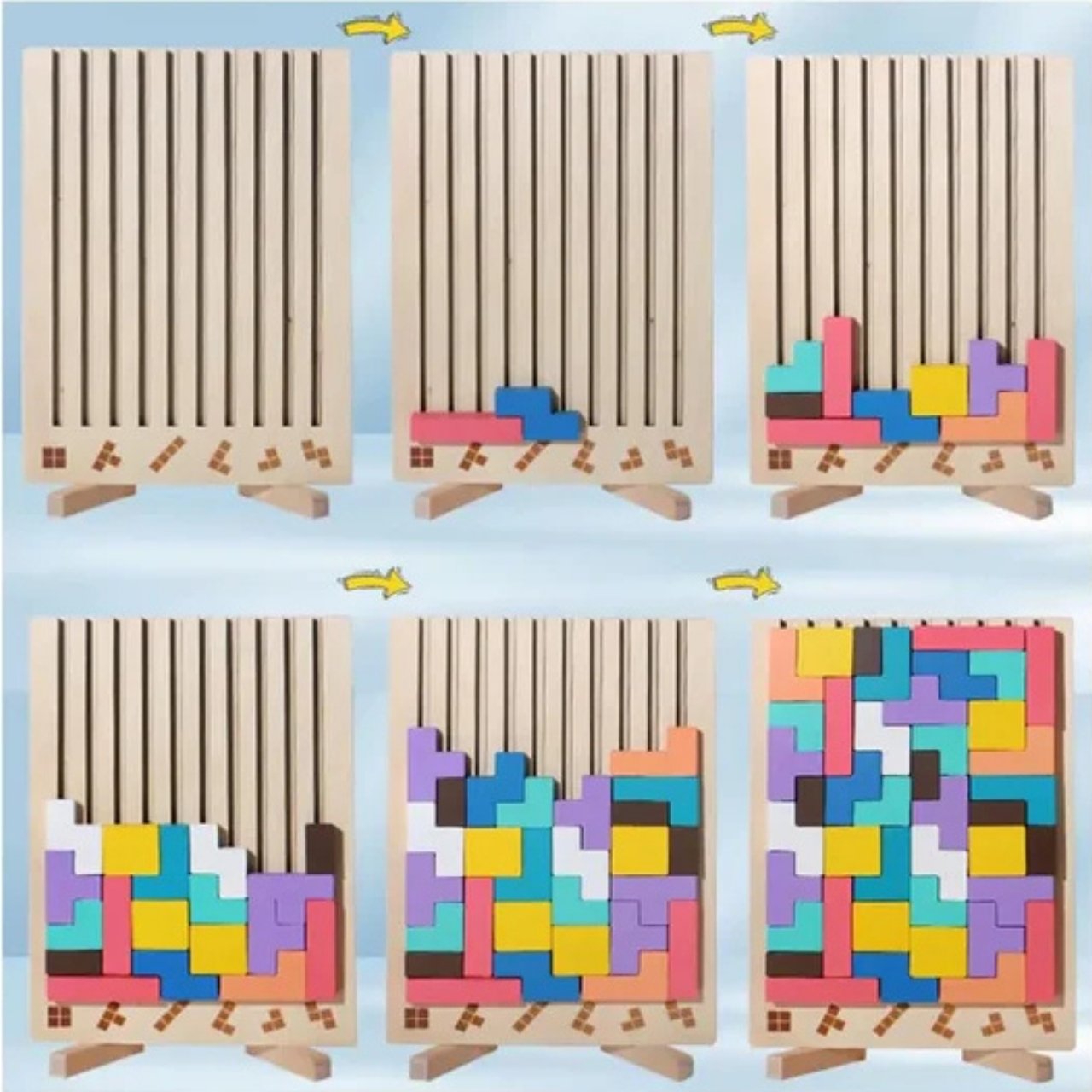 Tetris, drevená didaktická hračka - Image 6