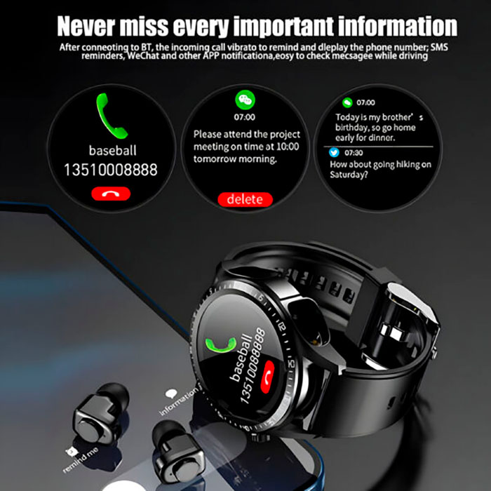 UltimateWatch, smartwatch a bezdrôtové slúchadlá v 1 sade - Image 7