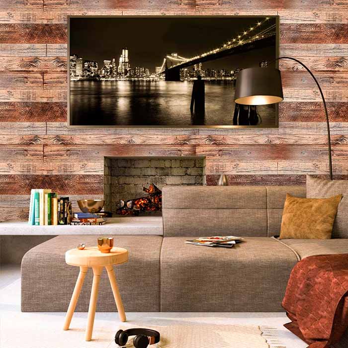 VintageWall, samolepiaca nálepka s vzhľadom prírodného dreva (300 x 45 cm) - Image 5