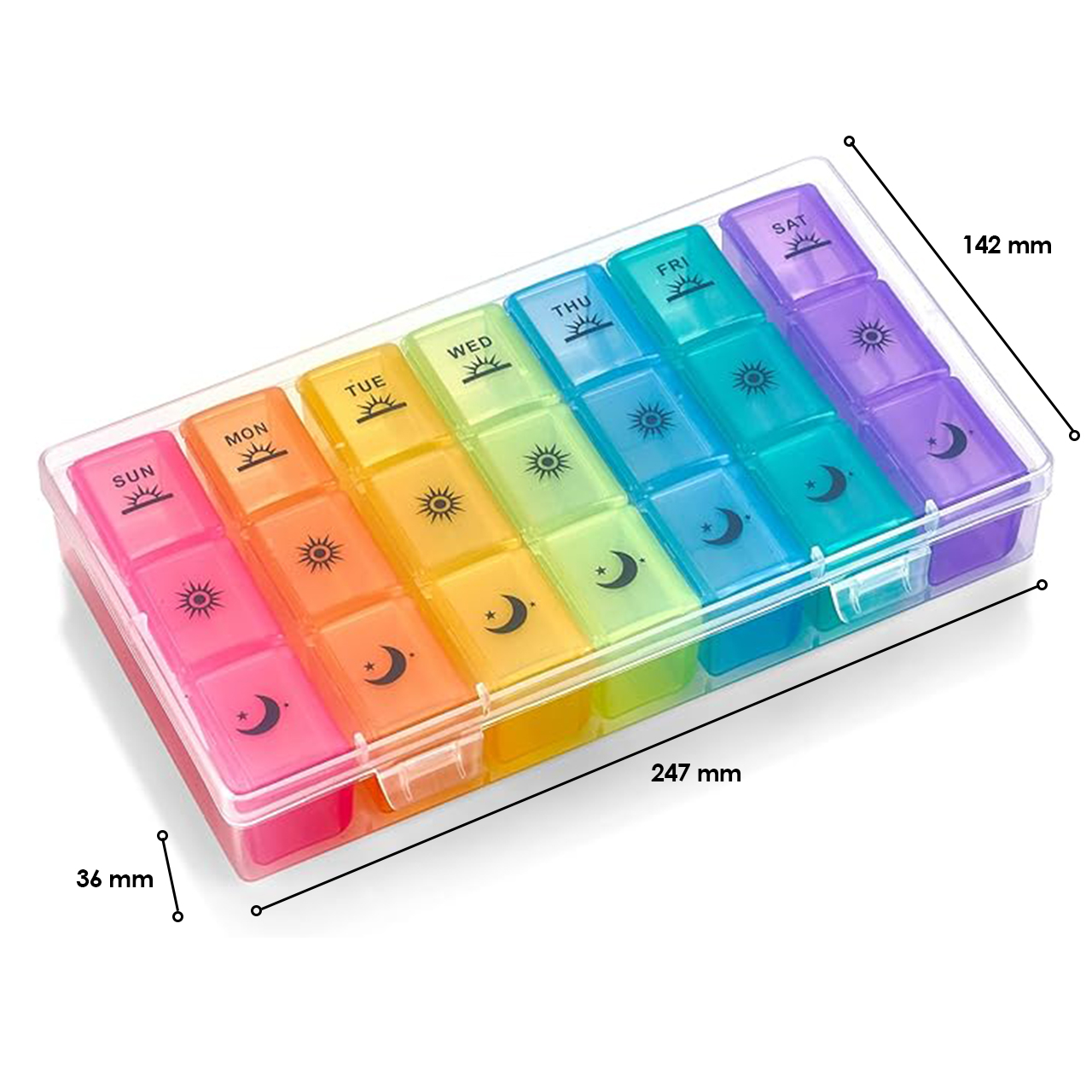 WeeklyBox, organizér na tabletky, výživové doplnky alebo vitamíny - Image 5