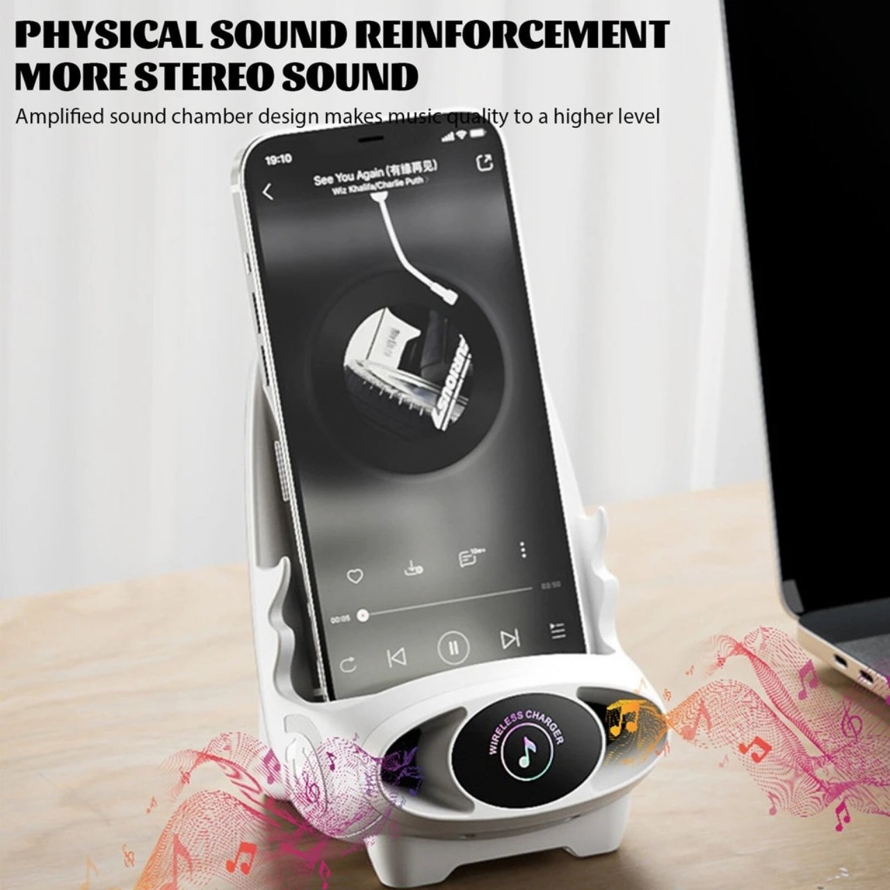 WirelessCharger, bezdrôtová rýchlonabíjačka a držiak na telefón v jednom - Image 3