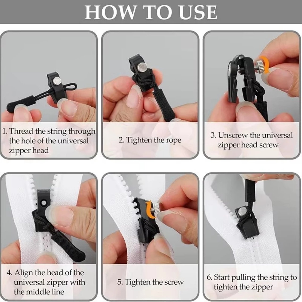 ZipFix, viacúčelová súprava na opravu zipsov (12 kusov) - Image 3